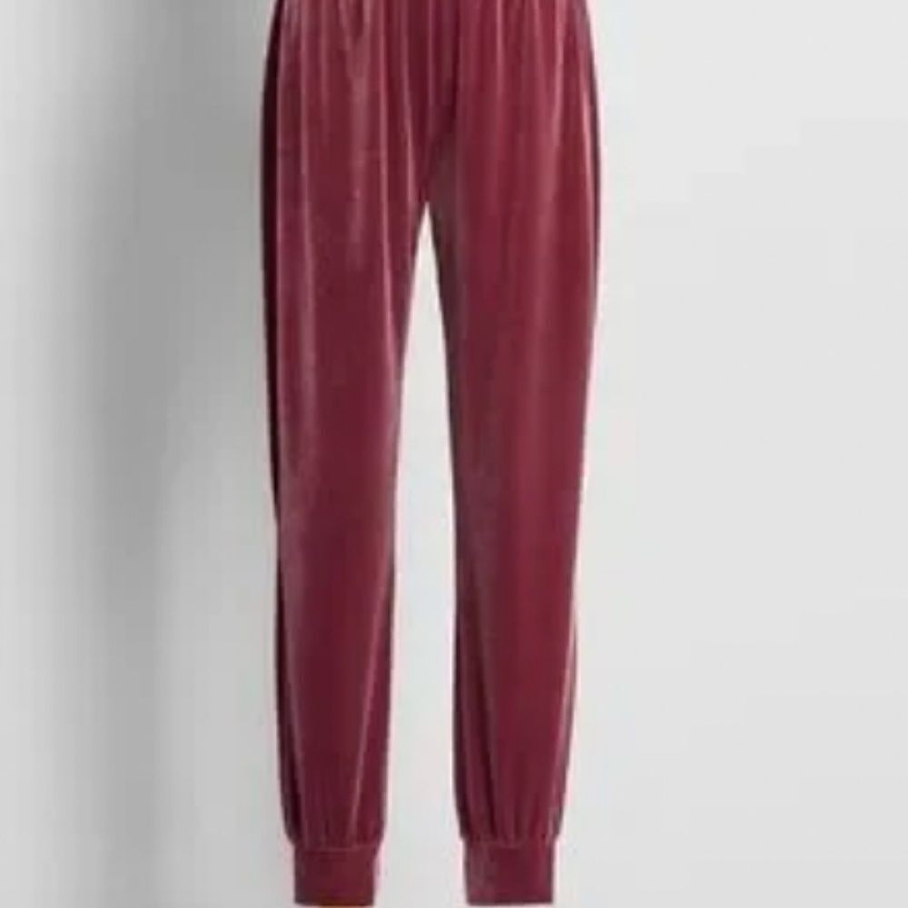 NWT ModCloth Touch and Go Velour Joggers Velvet Velour Mauve XL